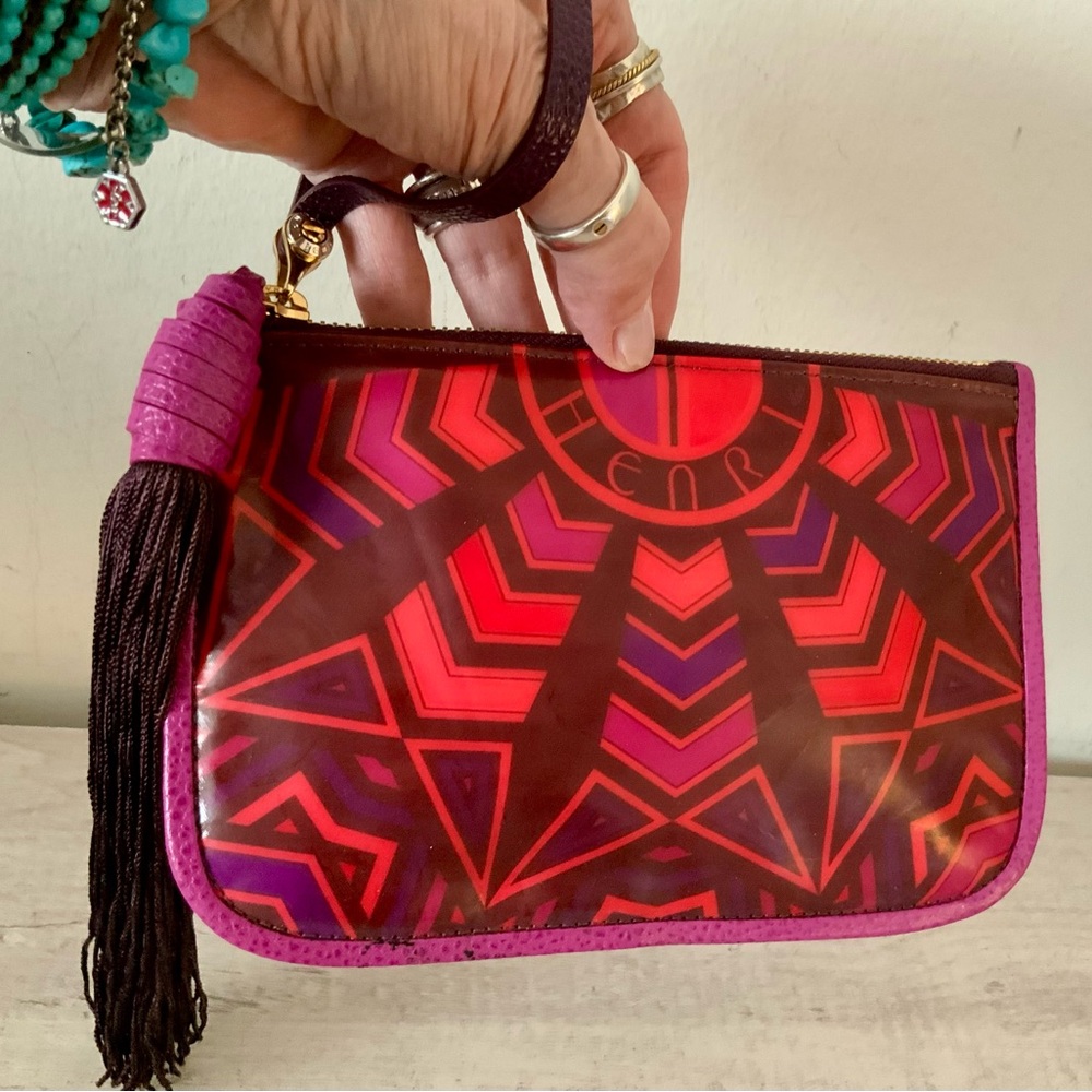 NWOT HENRI BENDEL VINTAGE TASSEL WRISTLET CLUTCH BAG - Picture 6 of 7